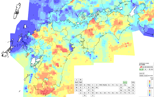 九州地方の地球化学図 ・表層土壌評価基本図